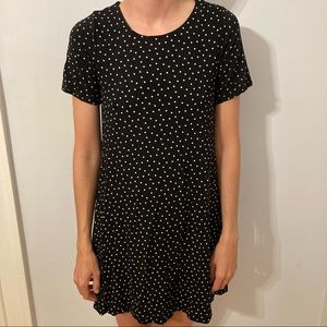 LOFT polka dot swing tshirt dress